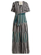 Matchesfashion.com Ace & Jig - Ellis Striped Cotton Wrap Dress - Womens - Green Multi