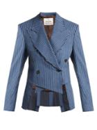 Vivienne Westwood Striped Brushed-cotton Cutaway Blazer