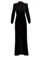 Matchesfashion.com Givenchy - Velvet And Crepe Gown - Womens - Black