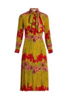 Gucci Iris And Poppy-print Silk Dress