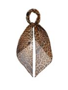 Matchesfashion.com Saint Laurent - Leopard Print Silk Chiffon Scarf - Womens - Brown