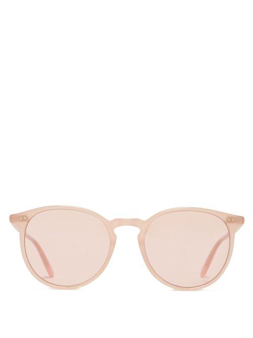 Matchesfashion.com Garrett Leight - Morningside 51 Round Acetate Sunglasses - Womens - White