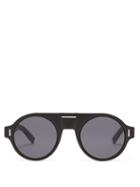 Matchesfashion.com Dior Homme Sunglasses - Diorfraction2 Round Frame Acetate Sunglasses - Mens - Black