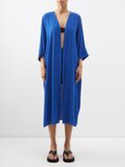 Haight - Ana Voile Kaftan Robe - Womens - Blue