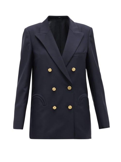 Matchesfashion.com Blaz Milano - First Class Double-breasted Wool-blend Blazer - Womens - Navy