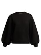 Matchesfashion.com Proenza Schouler - Balloon Sleeved Cashmere Blend Sweater - Womens - Black