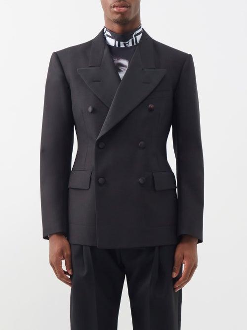 Maison Margiela - Double-breasted Wool-blend Suit Jacket - Mens - Black