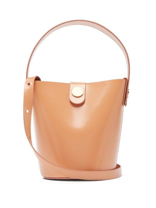 Matchesfashion.com Sophie Hulme - Nano Swing Leather Bucket Bag - Womens - Nude