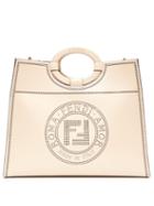 Matchesfashion.com Fendi - Runaway Large Perforated-logo Leather Tote Bag - Womens - Beige