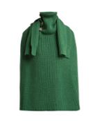Matchesfashion.com Raf Simons - Sweater Inspired Wool Scarf - Womens - Green