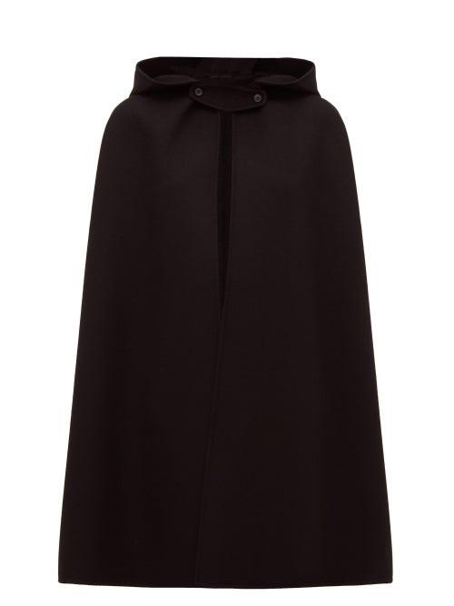 Matchesfashion.com Jil Sander - Hooded Cashmere Cape - Womens - Black