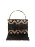 Matchesfashion.com Rosantica By Michela Panero - Janice Zigzag Beaded Clutch - Womens - Black Multi