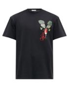 Mens Rtw Jw Anderson - Radish-print Cotton-jersey T-shirt - Mens - Black