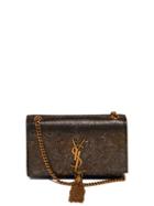 Matchesfashion.com Saint Laurent - Kate Metallic Leather Cross Body Bag - Womens - Gold