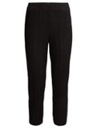 Matchesfashion.com Pleats Please Issey Miyake - Slim Leg Cropped Pleated Trousers - Womens - Black