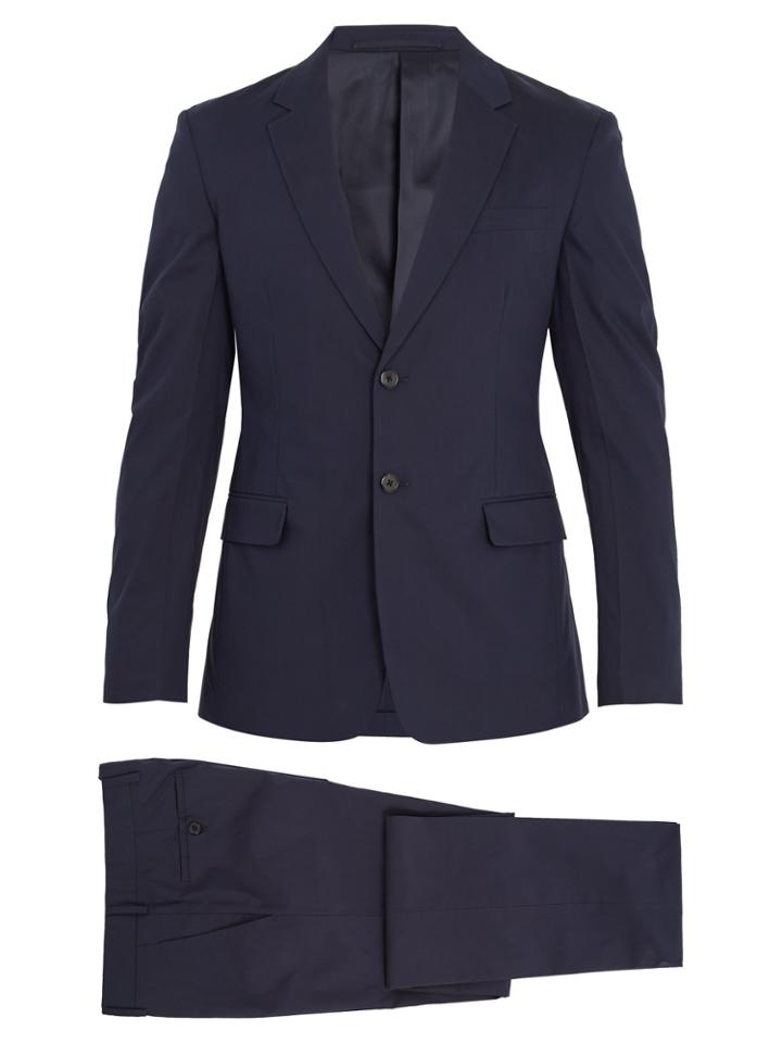 Prada Two-button Single-breasted Cotton-blend Suit
