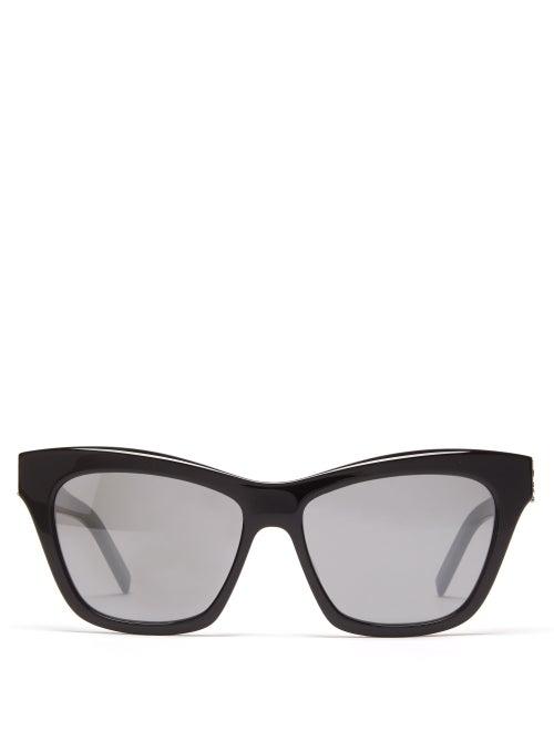 Saint Laurent - Cat-eye Acetate Sunglasses - Womens - Black