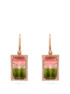 Matchesfashion.com Irene Neuwirth - Diamond, Tourmaline & 18kt Rose Gold Earrings - Womens - Pink