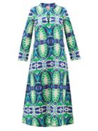 Matchesfashion.com Le Sirenuse, Positano - Giada Printed Cotton Dress - Womens - Green Print