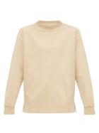 Matchesfashion.com Lemaire - Pigment Dyed Cotton Jersey Sweatshirt - Mens - Beige
