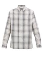 Matchesfashion.com Raey - Checked Cotton Shirt - Mens - Navy Print