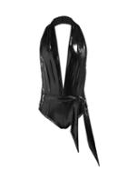Matchesfashion.com Lisa Marie Fernandez - Riri Plunge Front Pvc Swimsuit - Womens - Black