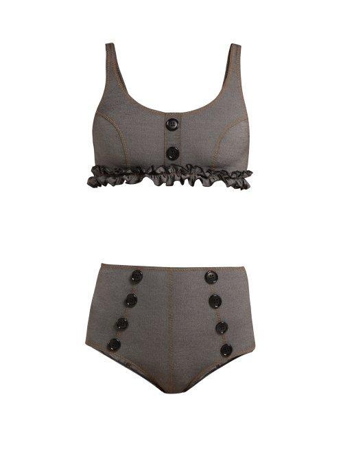 Matchesfashion.com Lisa Marie Fernandez - Colby High Waist Bikini - Womens - Black