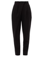 Matchesfashion.com Proenza Schouler - Pleated-waist Draped Tailored Trousers - Womens - Black