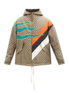 Gucci - Gg Centum Hooded Padded Technical-shell Jacket - Mens - Brown Multi