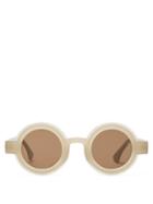 Matchesfashion.com Kuboraum - Round Matte-acetate Sunglasses - Mens - Beige
