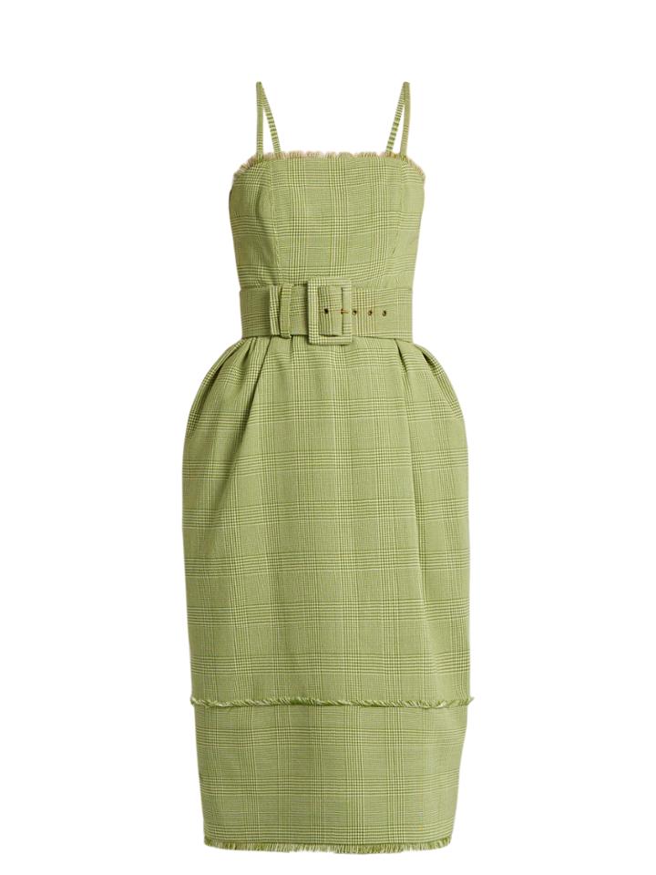 Rosie Assoulin Artichokes Hearts Prince Of Wales-checked Dress