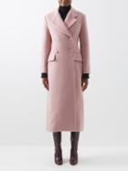 Emilia Wickstead - Madalyn Double-breasted Brushed Mohair-blend Coat - Womens - Light Pink