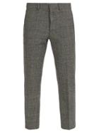 Matchesfashion.com Ami - Cropped Wool Blend Trousers - Mens - Grey