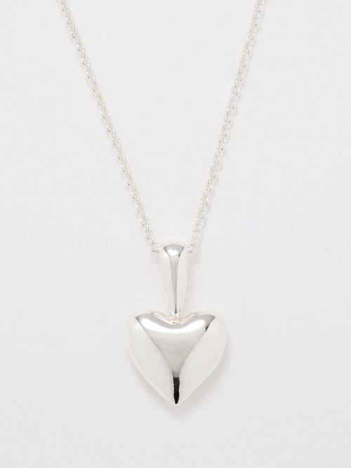 Annika Inez - Voluptuous Heart Sterling-silver Necklace - Womens - Silver