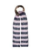 Matchesfashion.com Raf Simons - Contrast-stripe Panelled Extra-long Scarf - Womens - Brown Multi