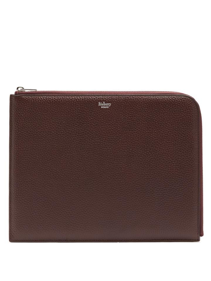 Mulberry Tech Medium Grained-leather Pouch