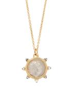 Matchesfashion.com Dubini - Ancient Silver Coin, Topaz & 18kt Gold Necklace - Womens - Gold Multi