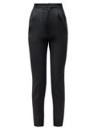 Matchesfashion.com Saint Laurent - High Rise Wool Trousers - Womens - Black