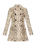 Matchesfashion.com Dolce & Gabbana - Double Breasted Leopard Print Faux Fur Coat - Womens - Leopard