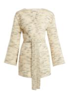 Matchesfashion.com Raey - Belted Mohair Blend Cardigan - Womens - Ivory