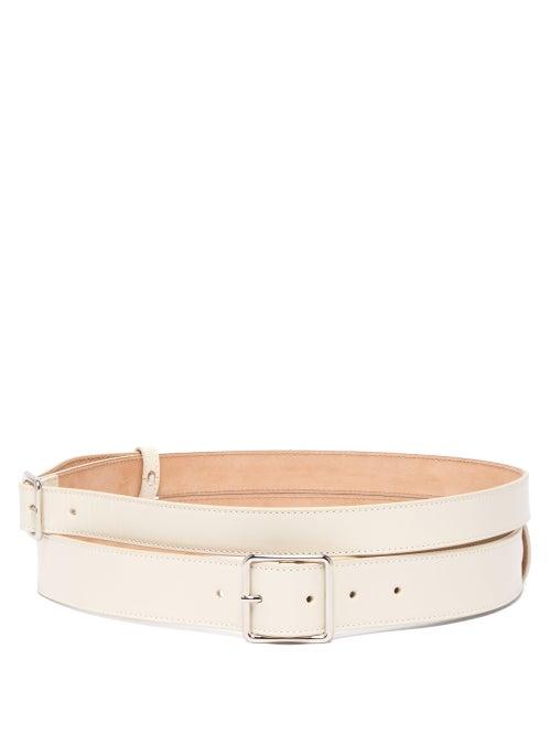 Matchesfashion.com Alexander Mcqueen - Double Wrap Leather Belt - Womens - White