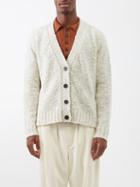 Studio Nicholson - Neo V-neck Wool-blend Cardigan - Mens - Light Grey