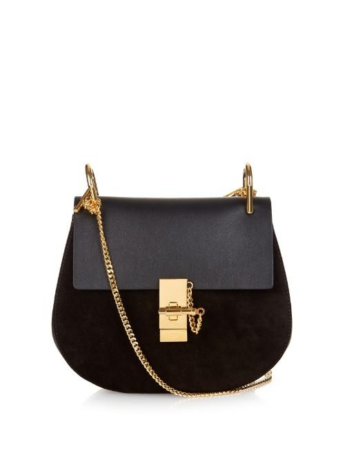 Chloé Drew Mini Leather And Suede Cross-body Bag
