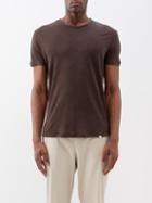 Orlebar Brown - Ob-t Linen T-shirt - Mens - Dark Brown