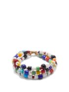 Liou - Set Of Three Somme Gold-plated Beaded Bracelets - Mens - Multi