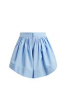 Chloé Pleated Cotton Shorts