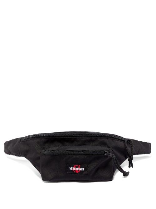 Matchesfashion.com Vetements - Anarchy Logo Print Belt Bag - Mens - Black