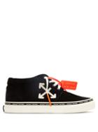 Matchesfashion.com Off-white - Logo Mid Top Suede Skate Trainers - Mens - Black