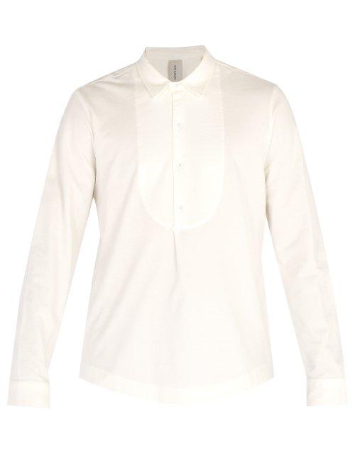 Matchesfashion.com S0rensen - Painter Long Sleeved Cotton Piqu Polo Shirt - Mens - White