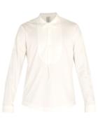 Matchesfashion.com S0rensen - Painter Long Sleeved Cotton Piqu Polo Shirt - Mens - White